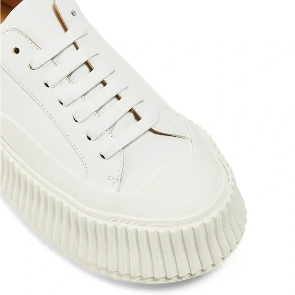 Jil Sander White Leather Platform Sneaker | Size 36 - Picture 7 of 9